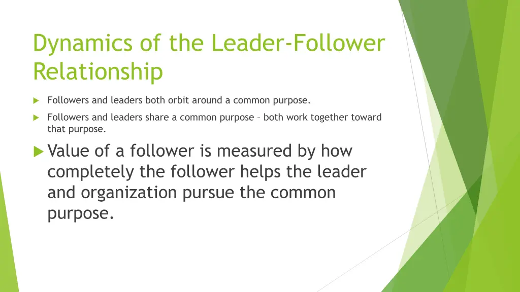 dynamics of the leader follower relationship 2