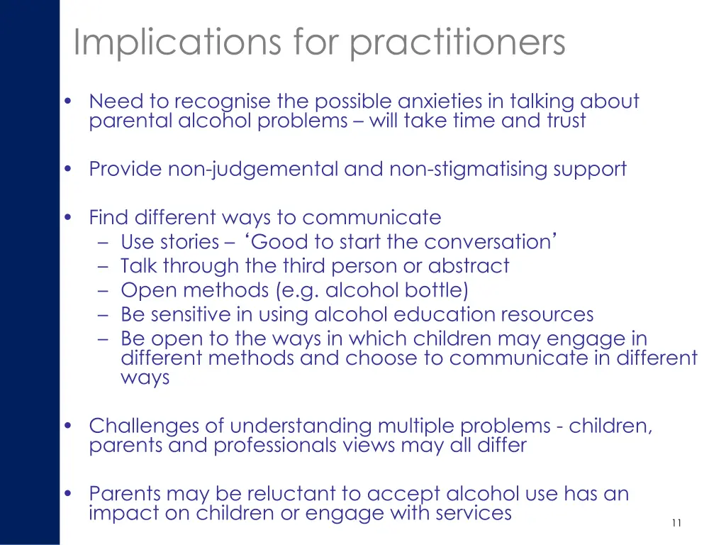 implications for practitioners