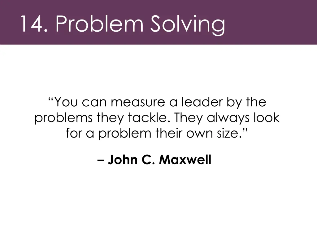 14 problem solving