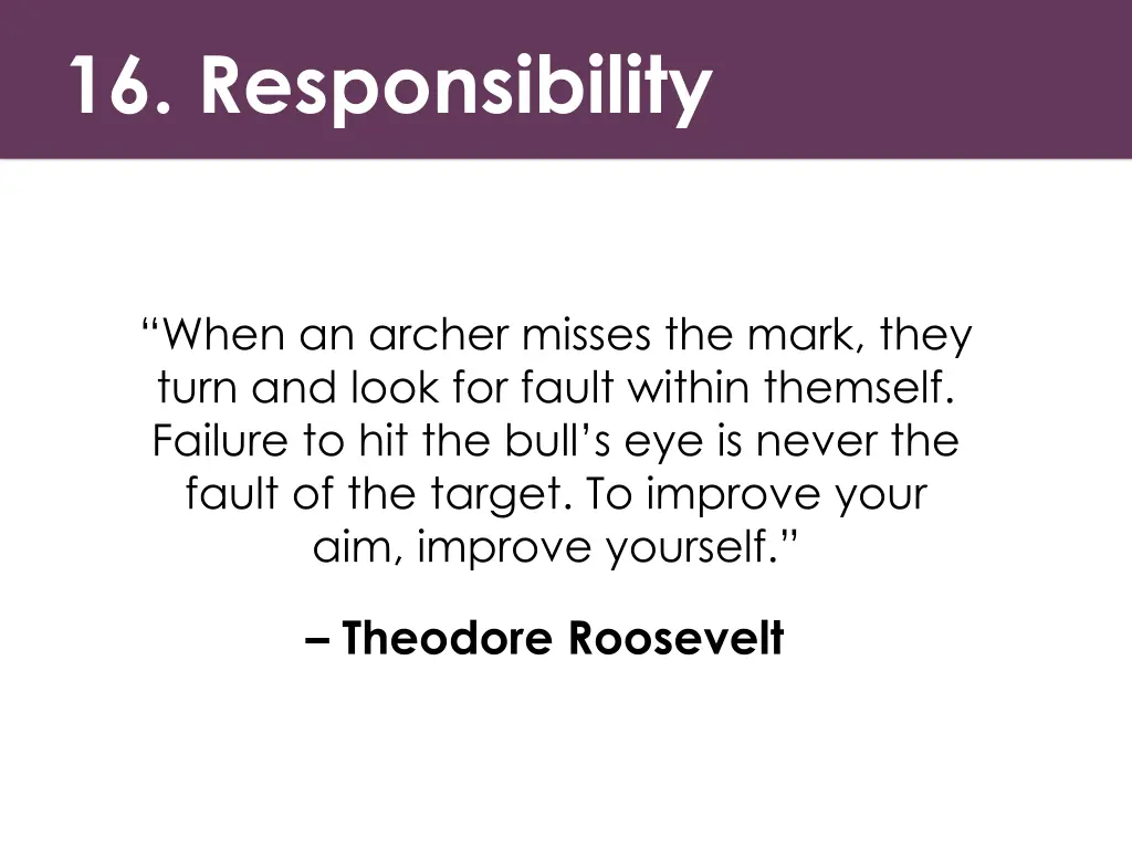 16 responsibility