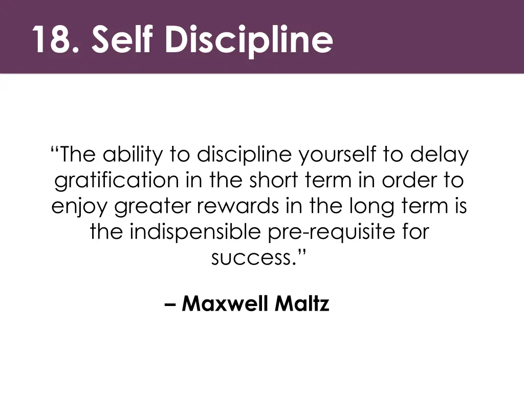 18 self discipline