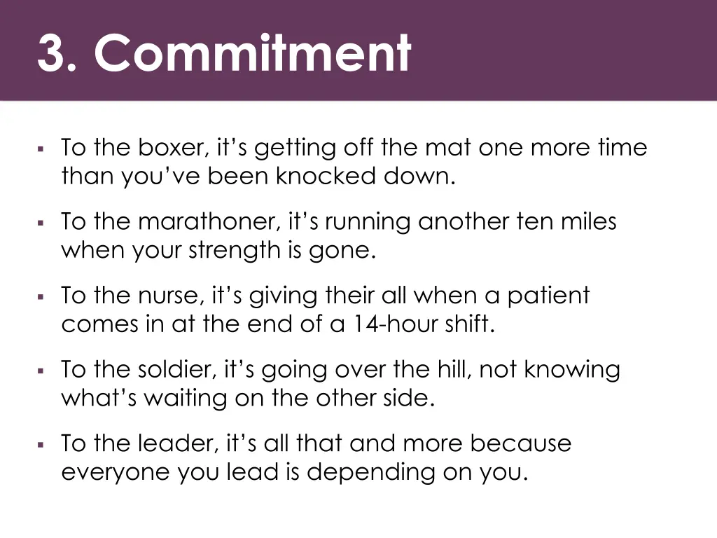 3 commitment