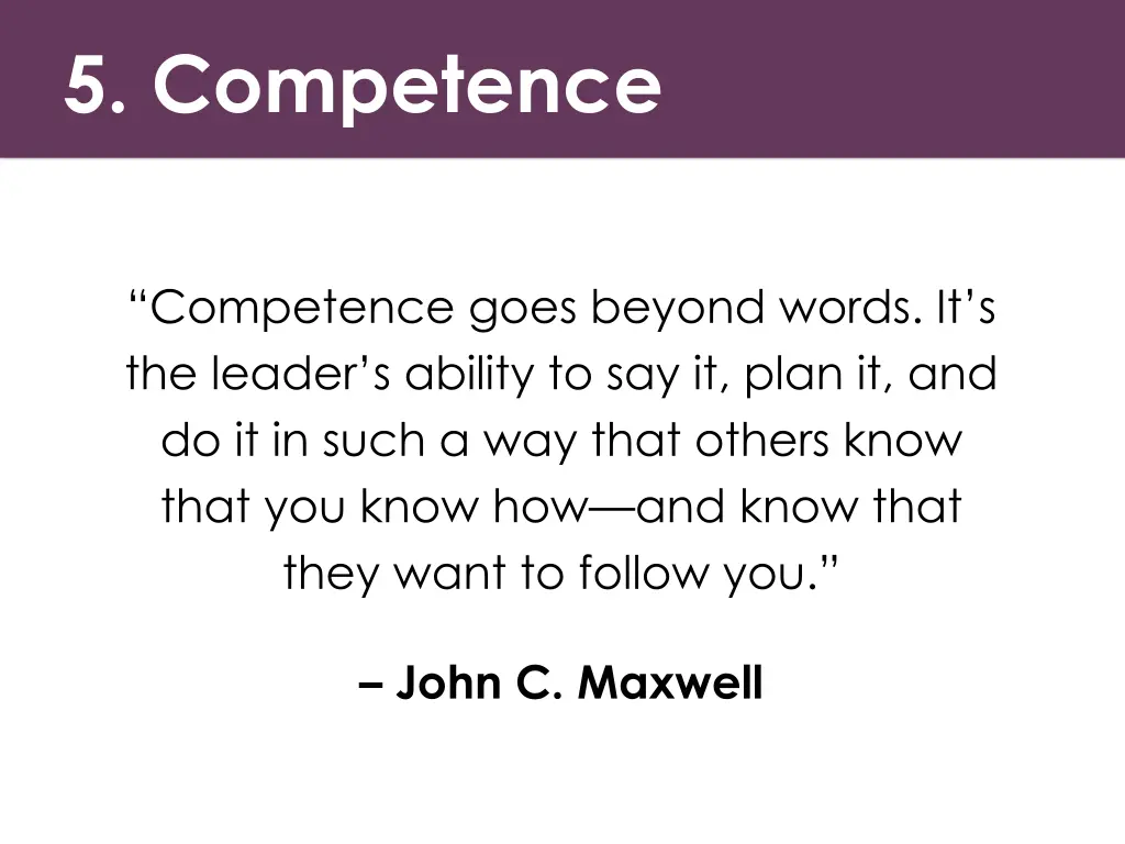 5 competence