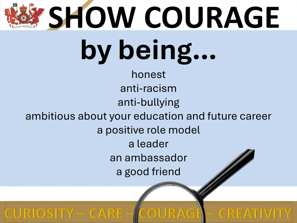 show courage