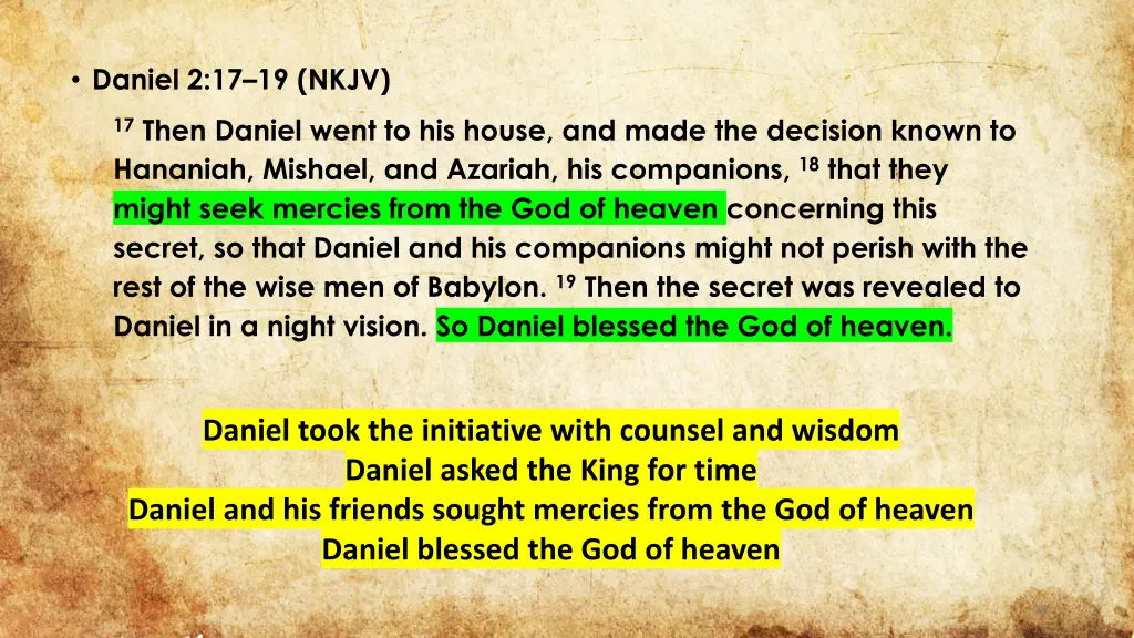 daniel 2 17 19 nkjv