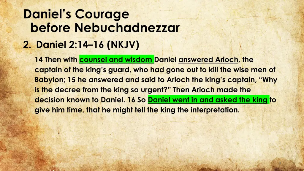 daniel s courage before nebuchadnezzar 2 daniel 1