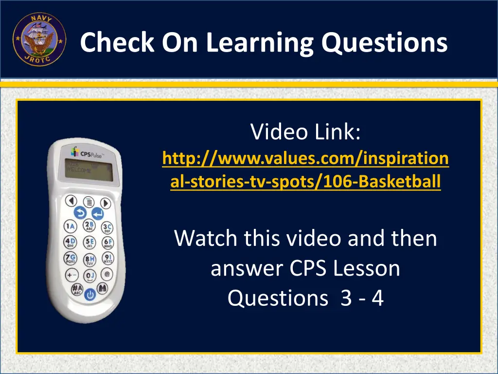 check on learning questions