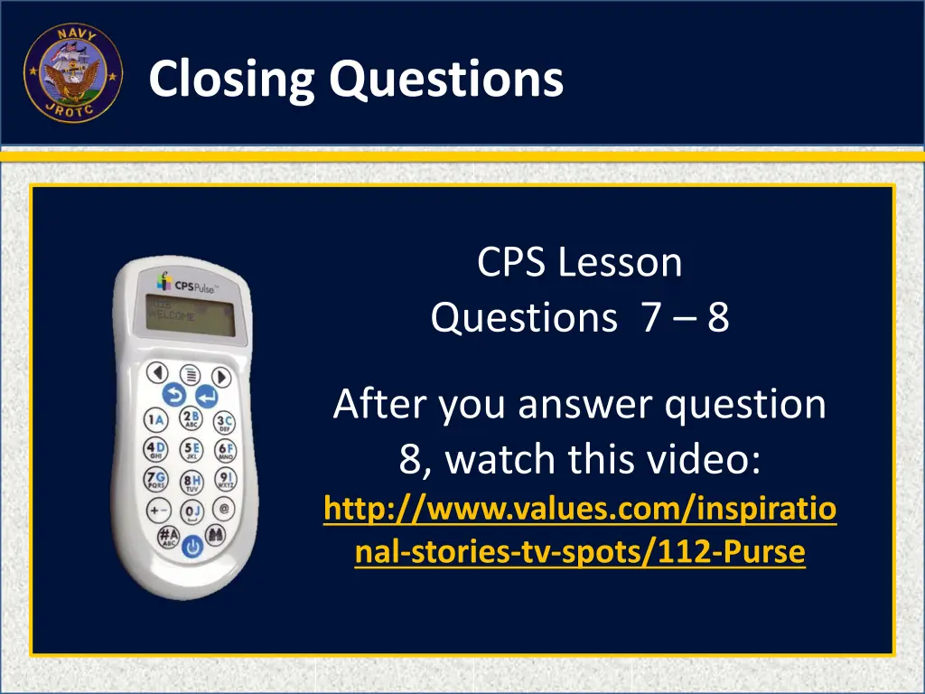 closing questions