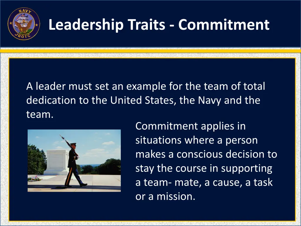 leadership traits commitment