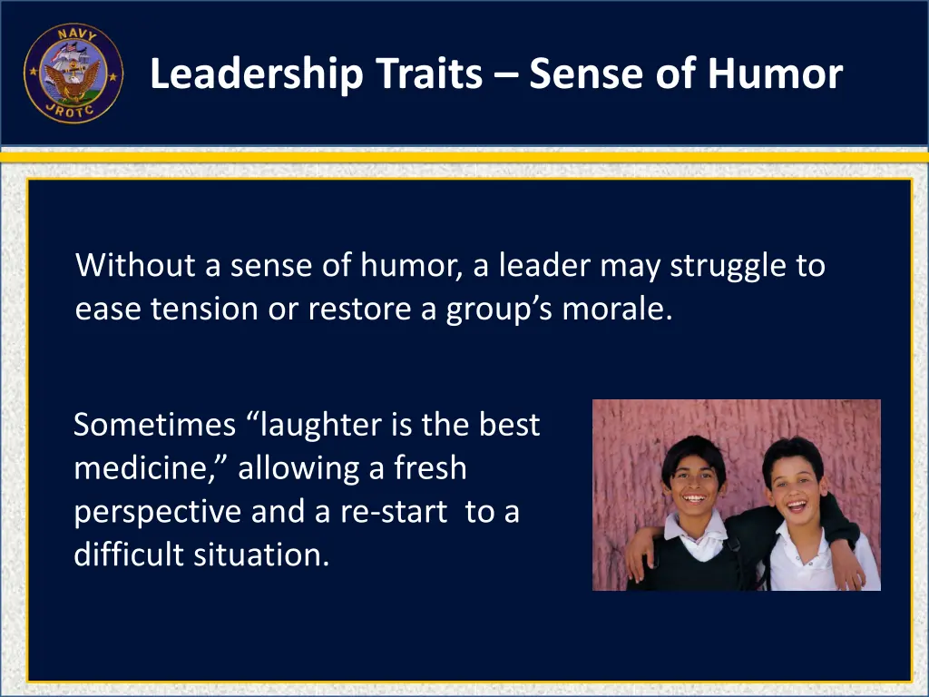 leadership traits sense of humor