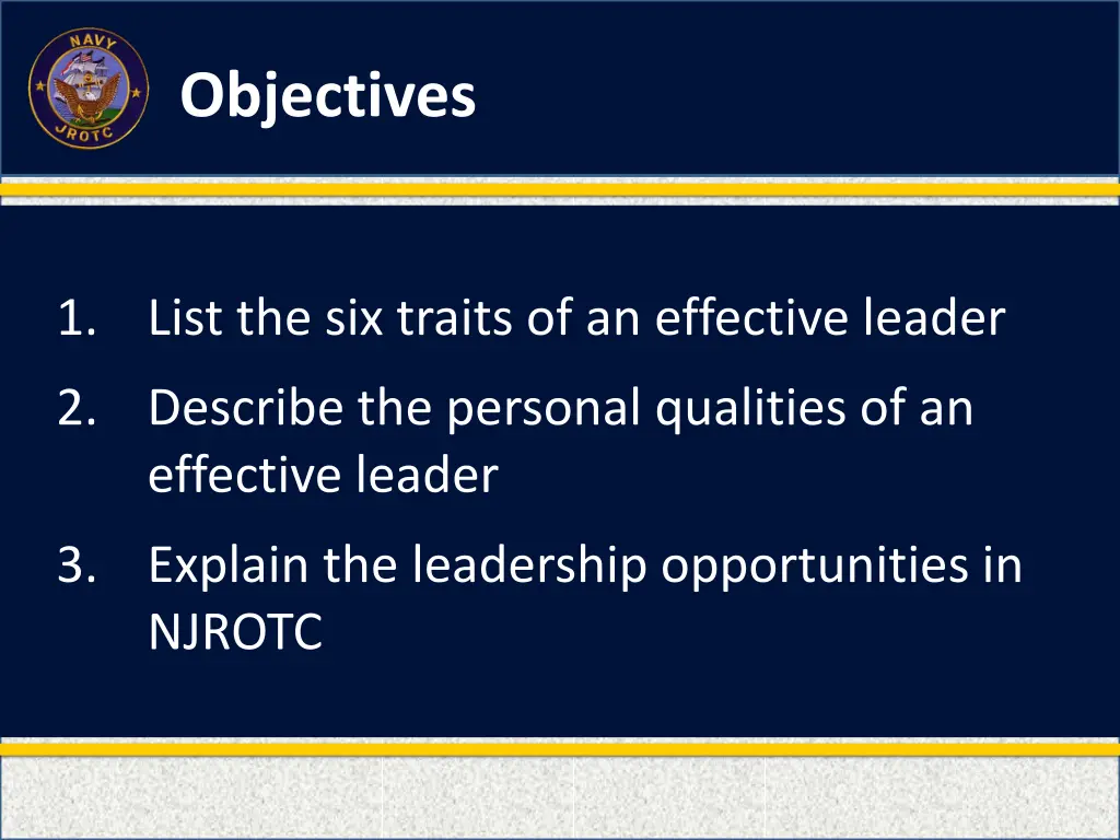 objectives