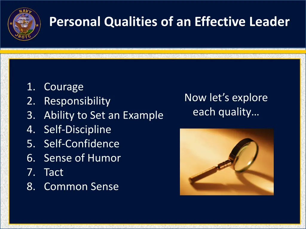 personal qualities of an effective leader