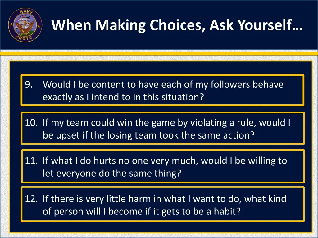 when making choices ask yourself 2