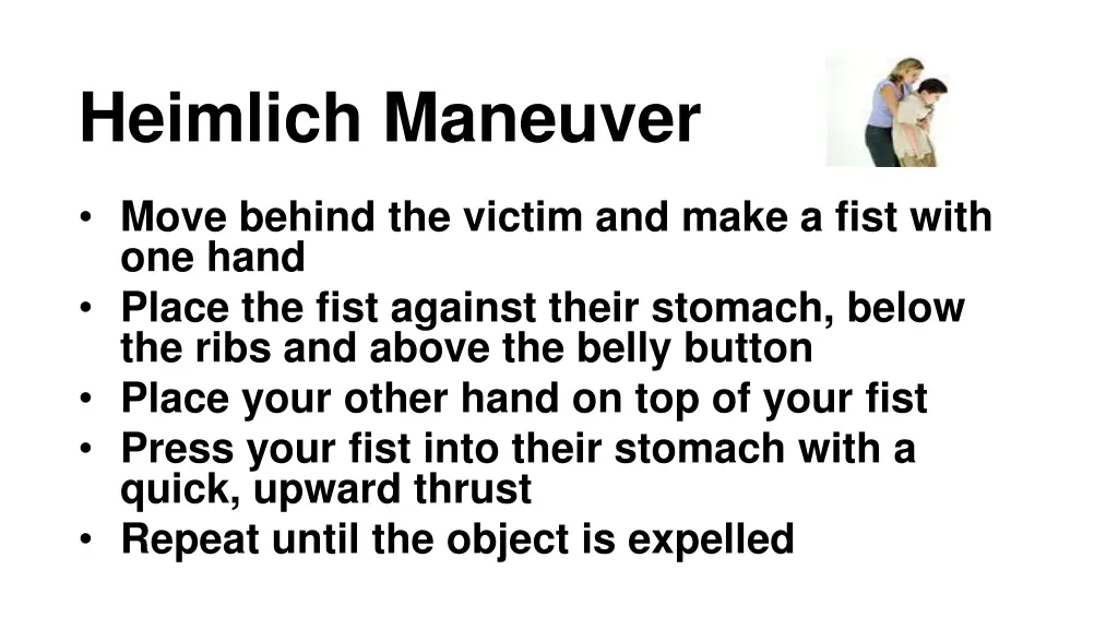 heimlich maneuver