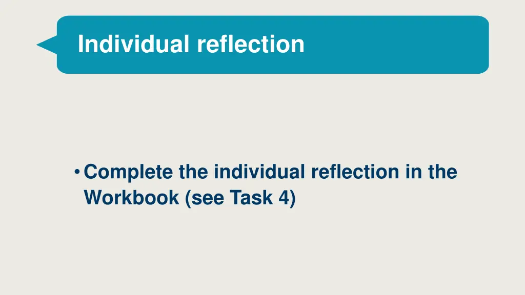 individual reflection