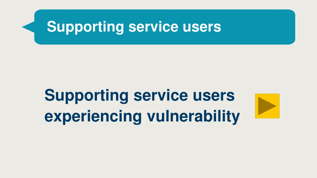 supporting service users