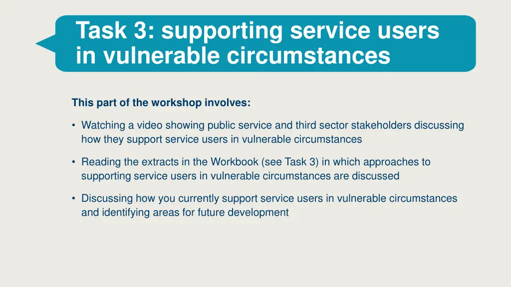 task 3 supporting service users in vulnerable