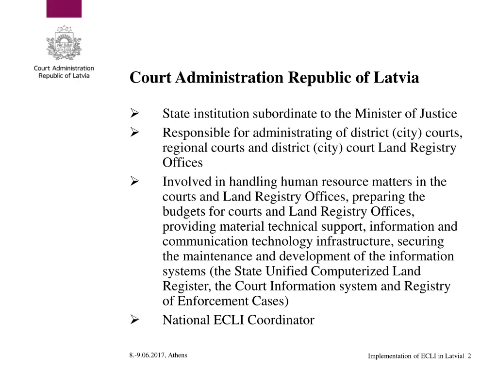 court administration republic of latvia