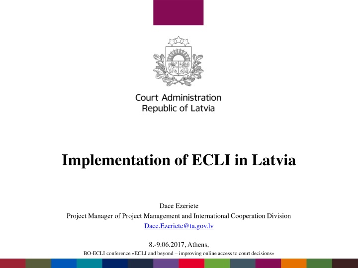 implementation of ecli in latvia