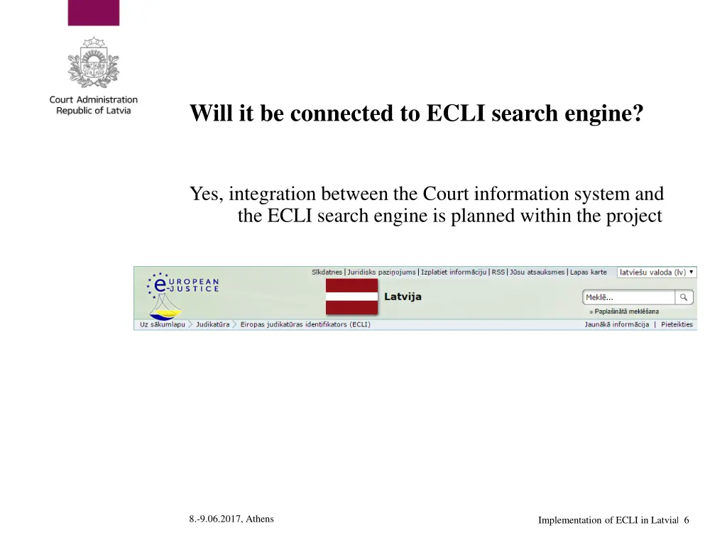 will it be connected to ecli search engine