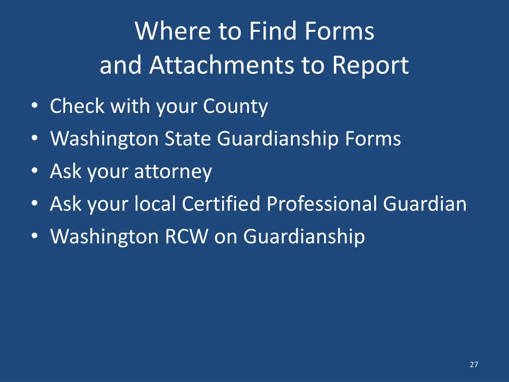 where to find forms and attachments to report