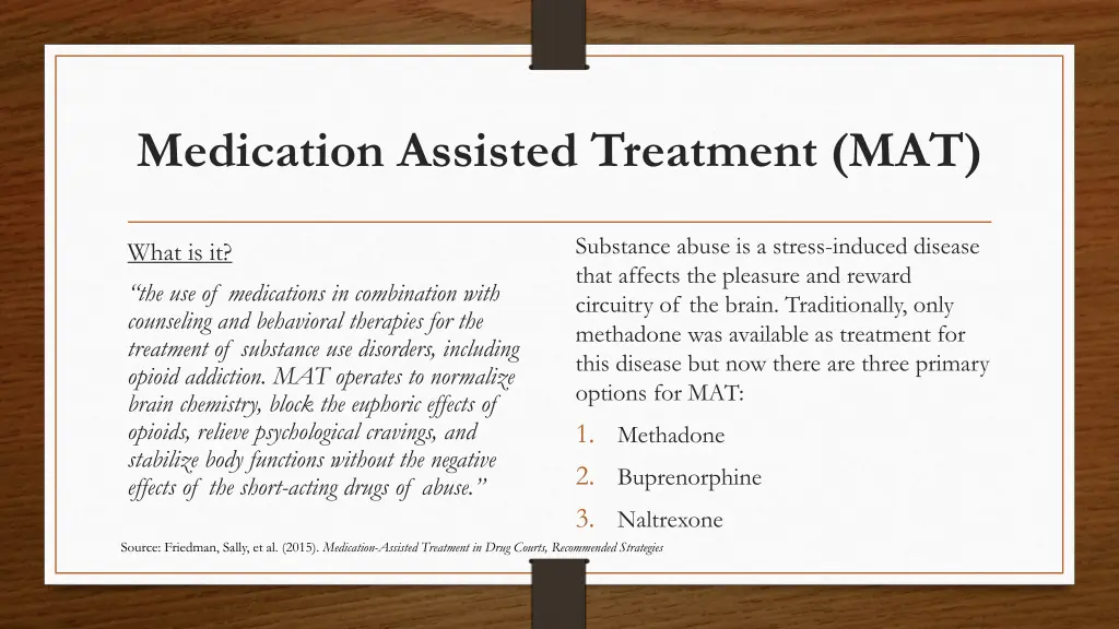 medication assisted treatment mat