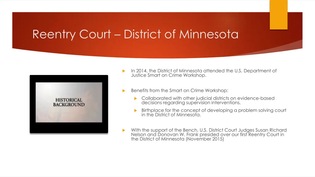 reentry court district of minnesota 1