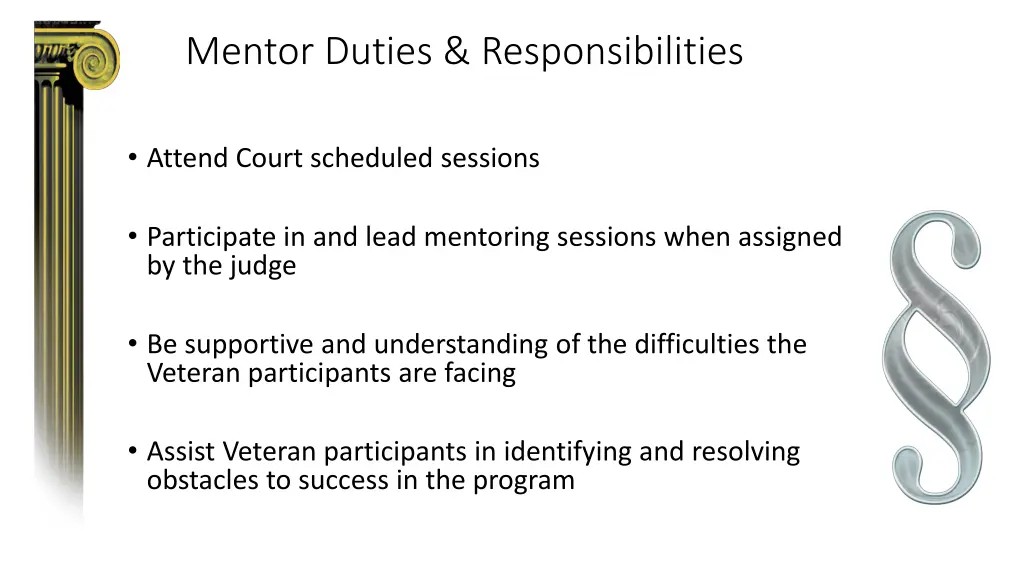 mentor duties responsibilities