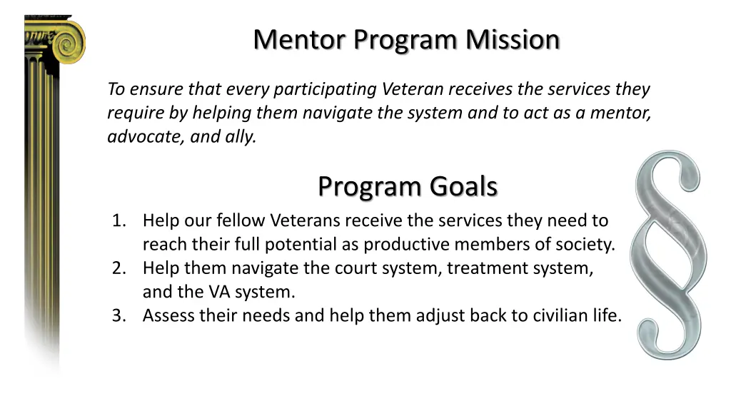 mentor program mission