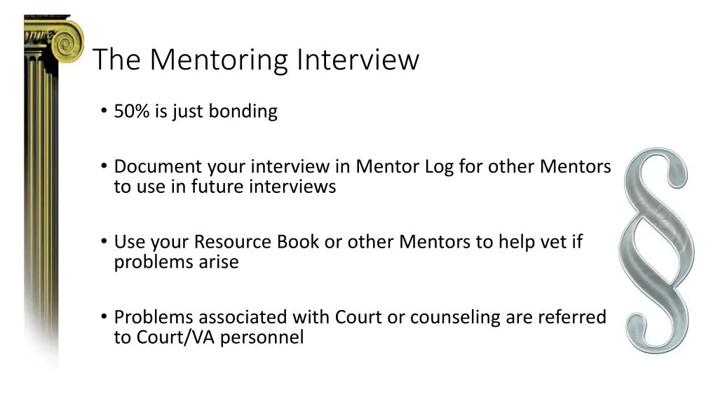 the mentoring interview