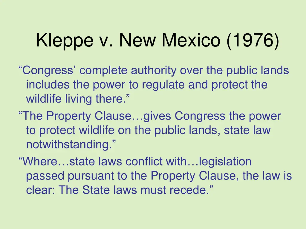 kleppe v new mexico 1976