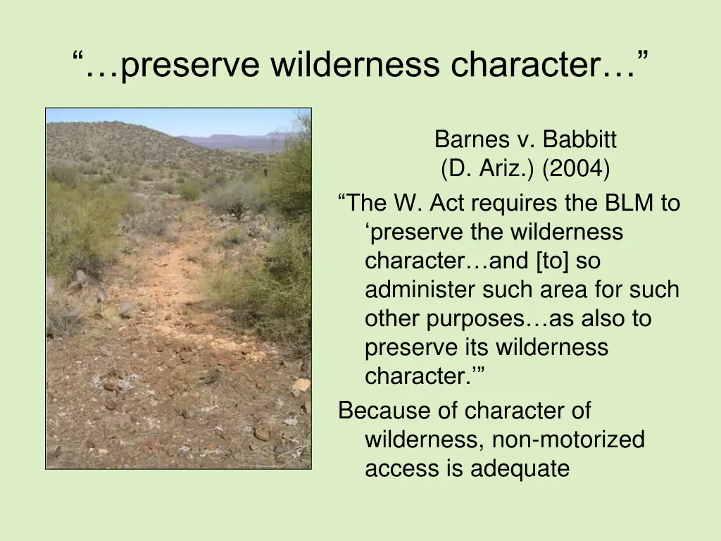 preserve wilderness character 2