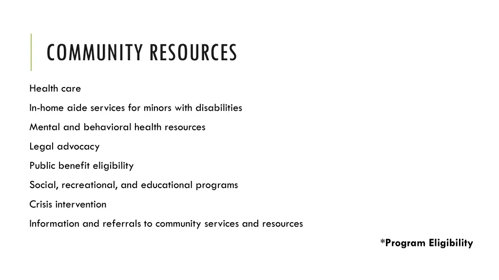 community resources 1