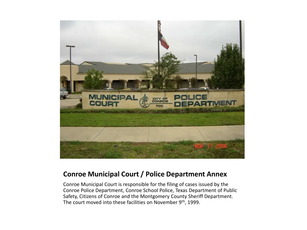 conroe municipal court police department annex