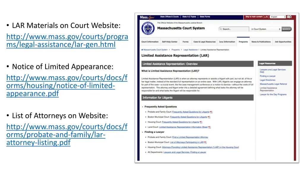 lar materials on court website http www mass