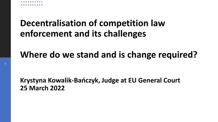 decentralisation of competition law enforcement