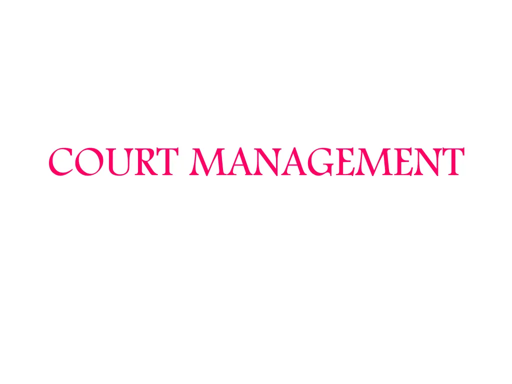 court management