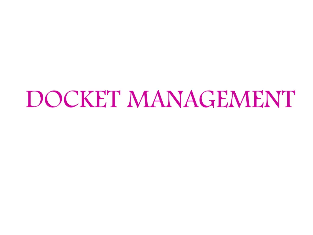 docket management