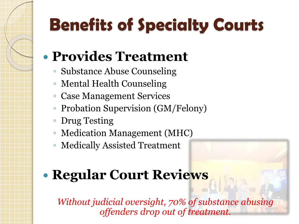 benefits of specialty courts