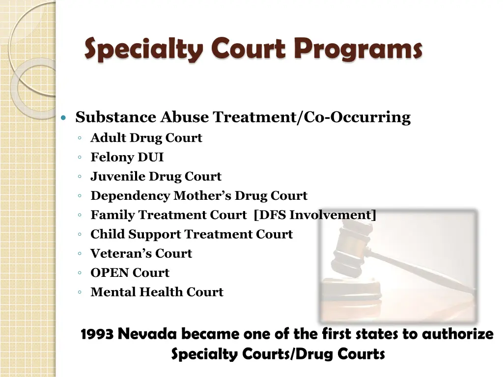 specialty court programs