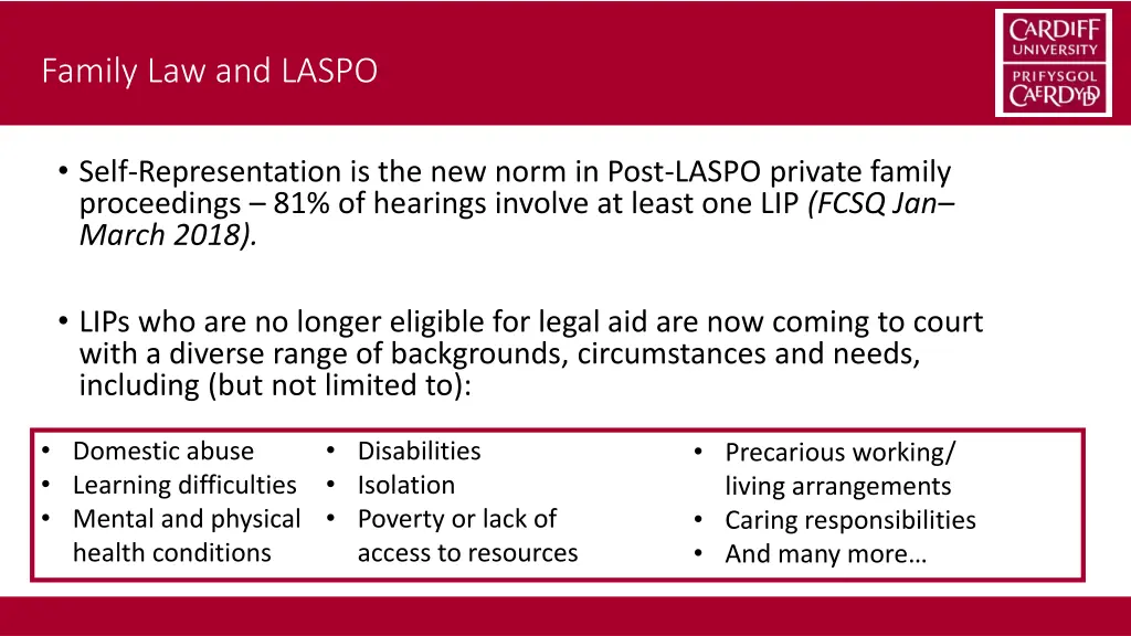 family law and laspo