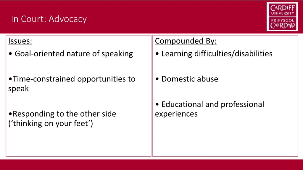 in court advocacy 1