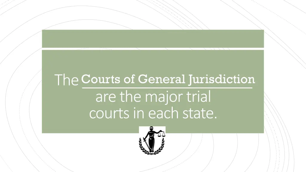 courts of general jurisdiction