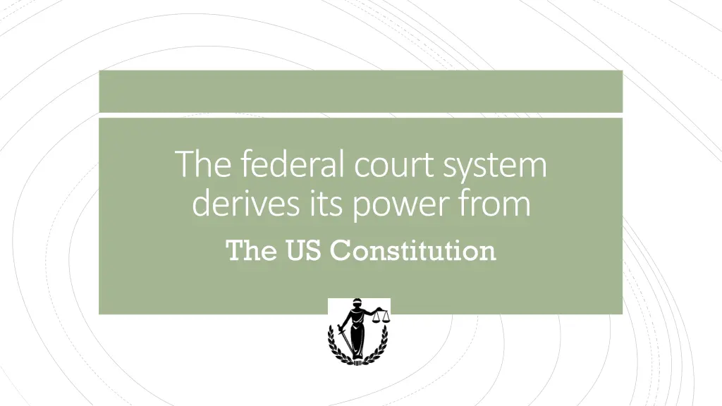 the federal court system derives its power from