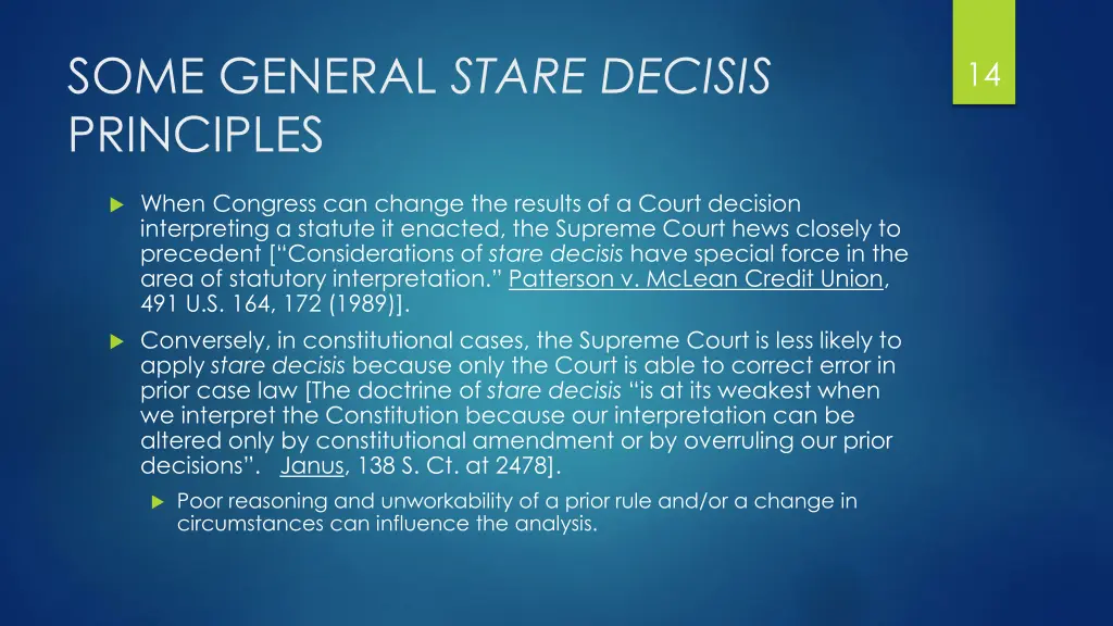 some general stare decisis principles