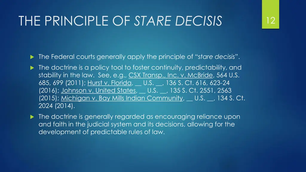 the principle of stare decisis