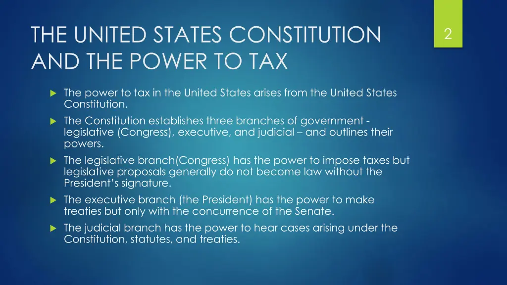 the united states constitution and the power