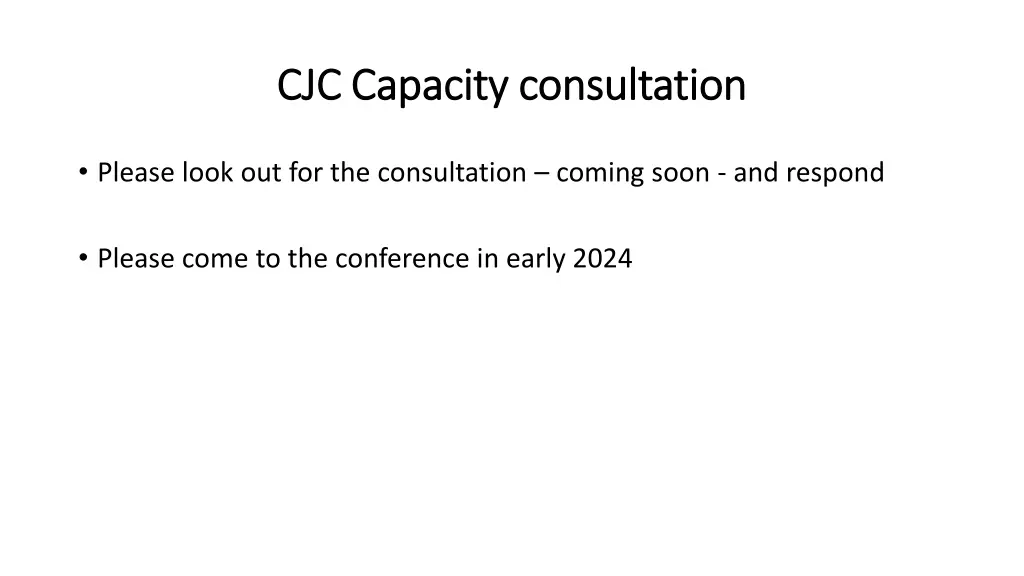 cjc capacity consultation cjc capacity