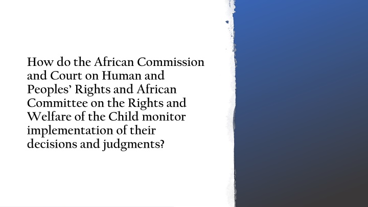 how do the african commission and court on human