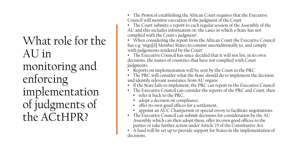 the protocol establishing the african court